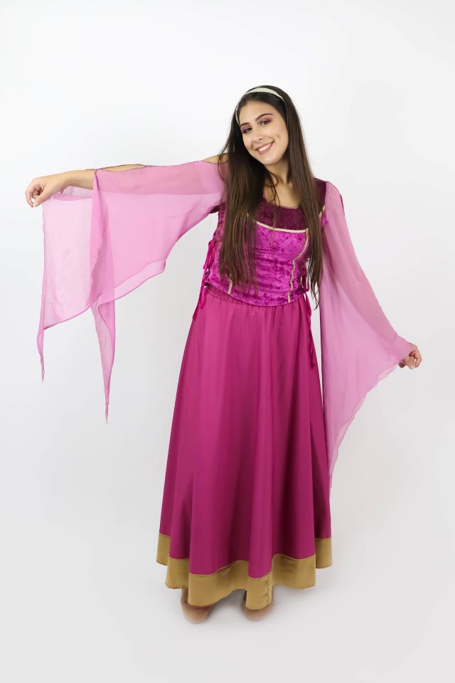 Medieval saia/corpete pink